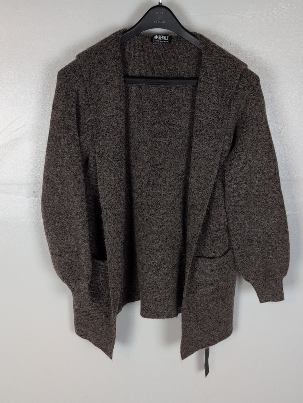 Beryll NWT Cashmere and Lycra Hooded Long Line Cardigan